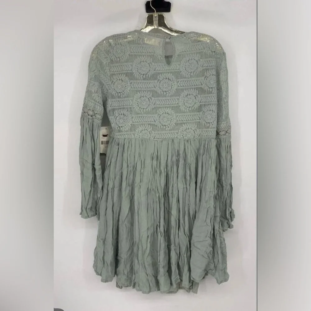 Altar'd State Elegant Lace Dress in Soft Gray - Picture 4 of 7